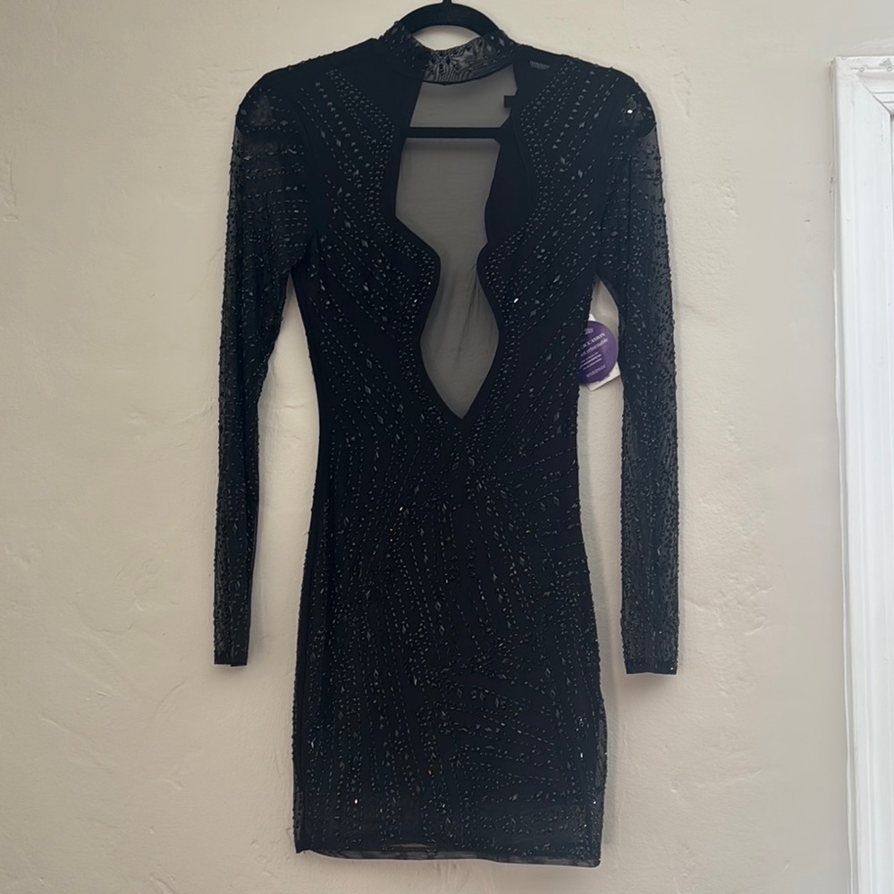 Elegant Black Long Sleeve Dress